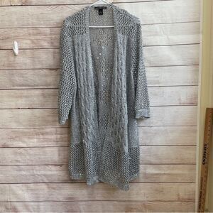 LAUREN‎ MICHELLE SILVER METALLIC CARDIGAN TOP